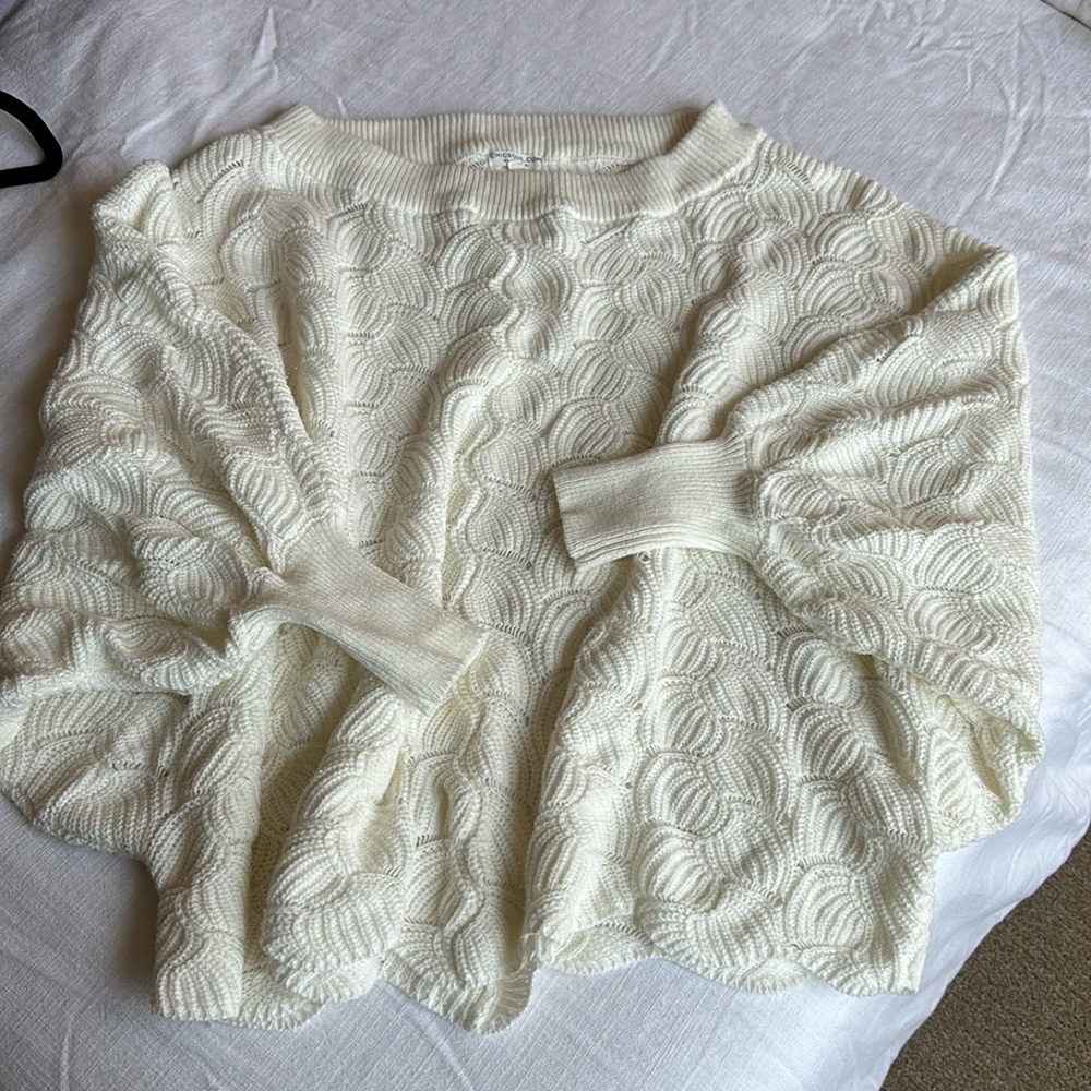 Batwing Crotchet Detail Sweater